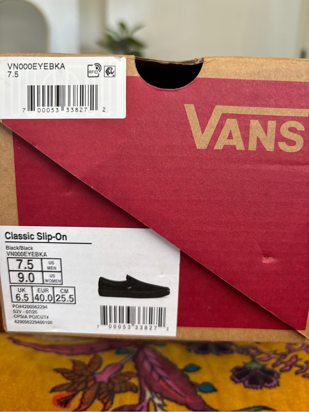 Vans Classic Slip-On Black Canvas Shoes